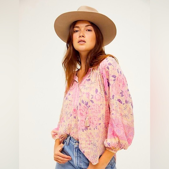 Spell Tops - Spell and the Gypsy Pink Mystic Blouse Musk NWT